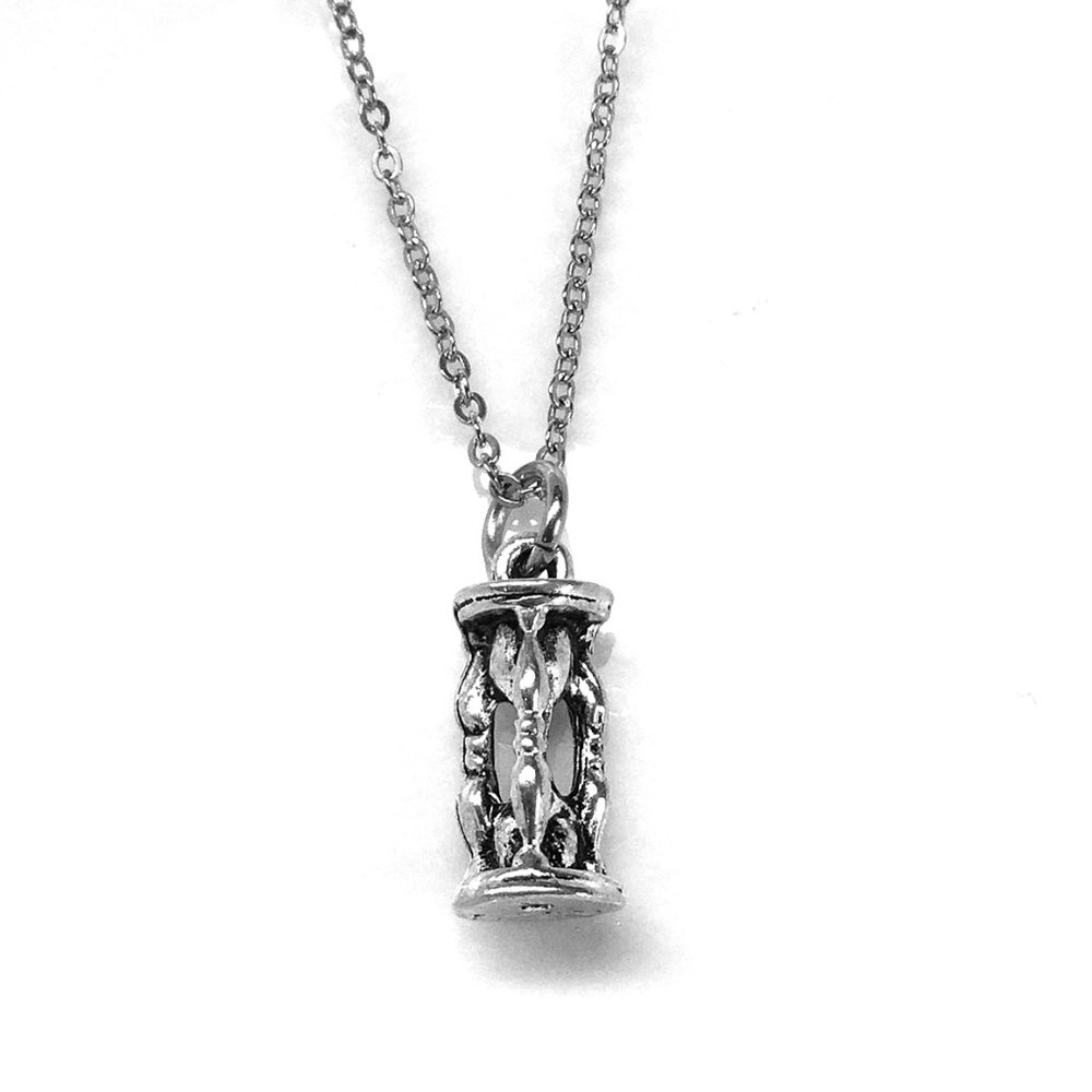 Miniature Hourglass Time Sand Timer Charm Gift Necklace
